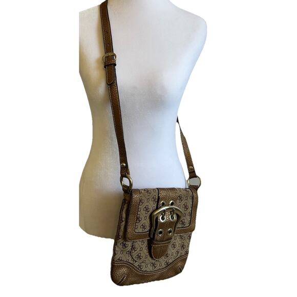 Vintage Guess Y2K 90s 2000s Studded Hand Shoulder Bag Purse Monogram Crossbody - Picture 2 of 14